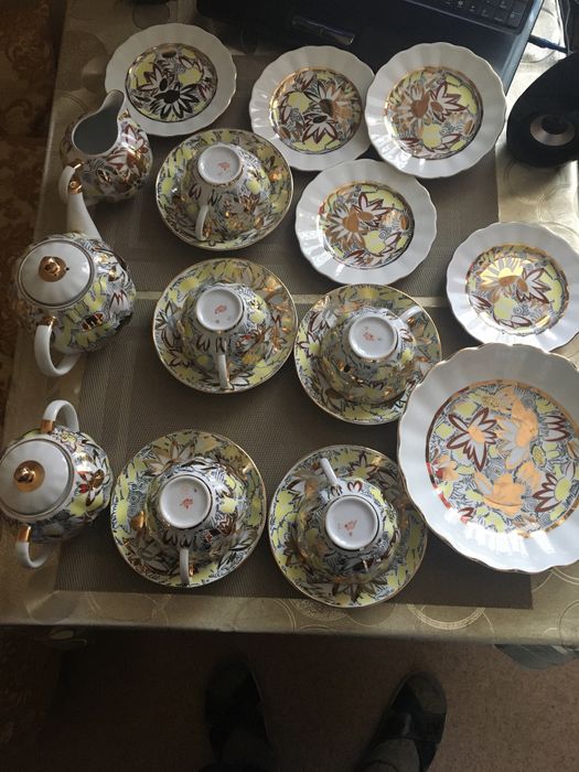 Чайный сервиз золотые ромашки  лфз .