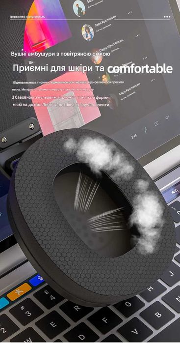 Smailwolf L80—Легка геймерська гарнітура 3-в-1 (BT/2.4 ГГц(USB,Type-C)/дрот) з мікрофоном, Hi‑Fi стерео, 50 годин музики без підзарядки