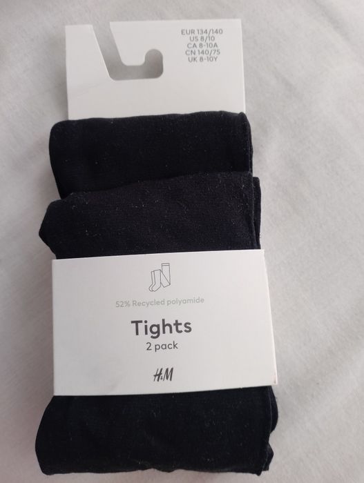 2 pary nowych  czarnych rajstop