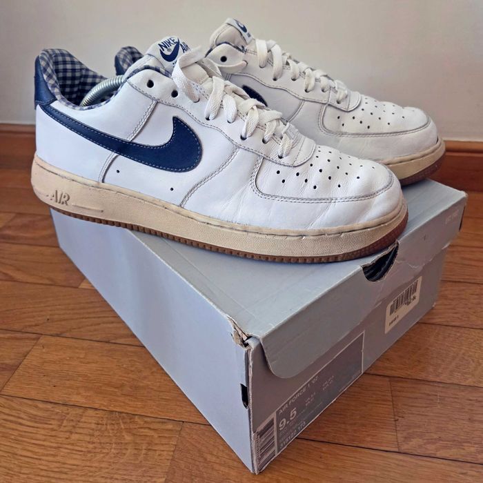 Nike Air Force 1 '07 Gingham Azul & Branco 43 9.5 315122 173 na caixa 100% originais MUITO RARAS