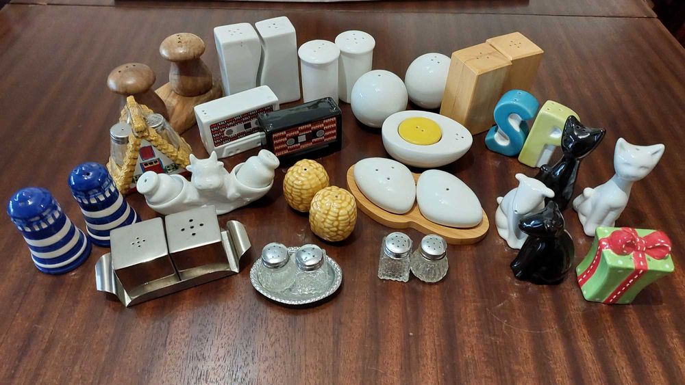 Conjuntos saleiro e pimenteiro