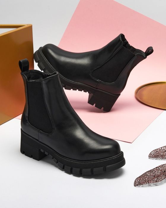 36 37 38 botki 39 40 41 workery na grubej podeszwie za kostkę wsuwane