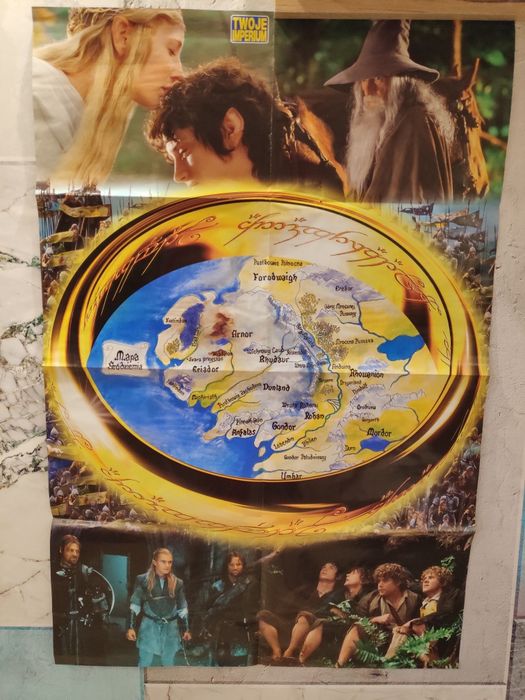 Plakat "Władca Pierścieni Drużyna Pierścienia"  2001r. unikat