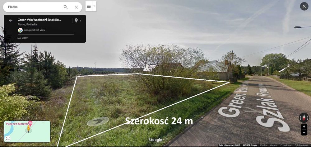 Działka budowlana 10 000m2 Płaska ogłoszenie prywatne bez pośredników