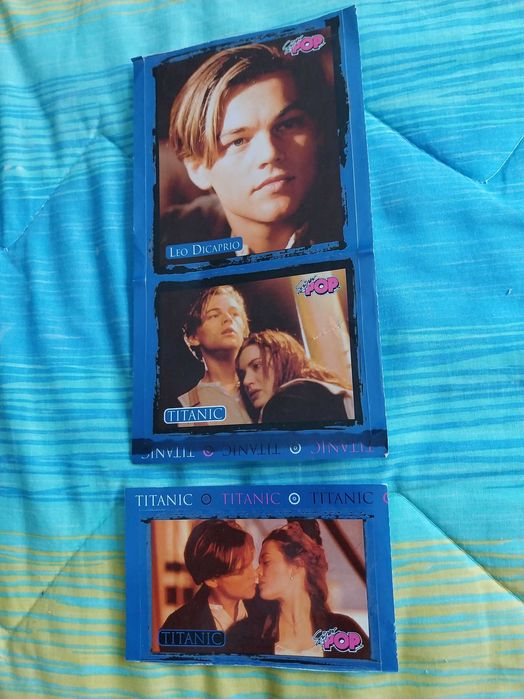 Lote 3 autocolantes Titanic Super Pop, Leonardo DiCaprio