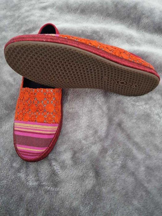 GEOX Modesty mokasyny espadryle damskie 37/38 czerwone  Respira