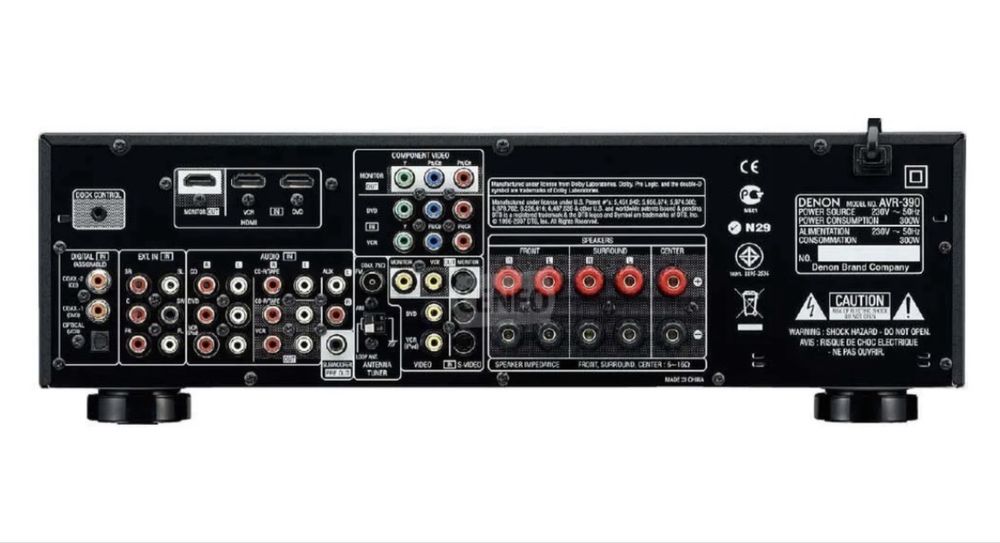 Amplificador Denon AVR 390 com HDMI