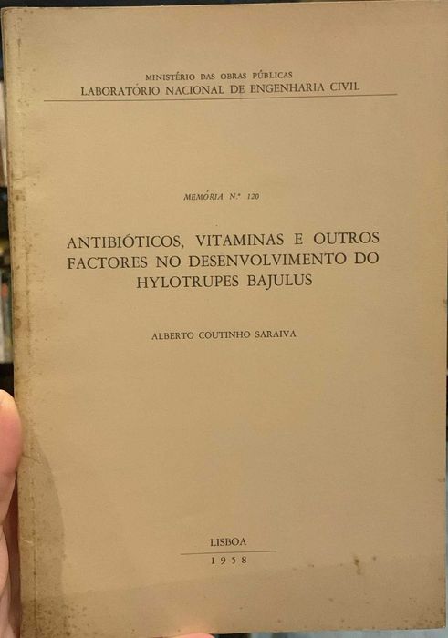 Antibióticos, vitaminas no desenvolvimento do Hylotrupes Bajulus