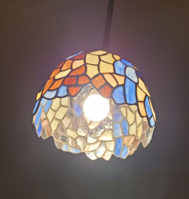 Candeeiro de teto vitral estilo Tiffany