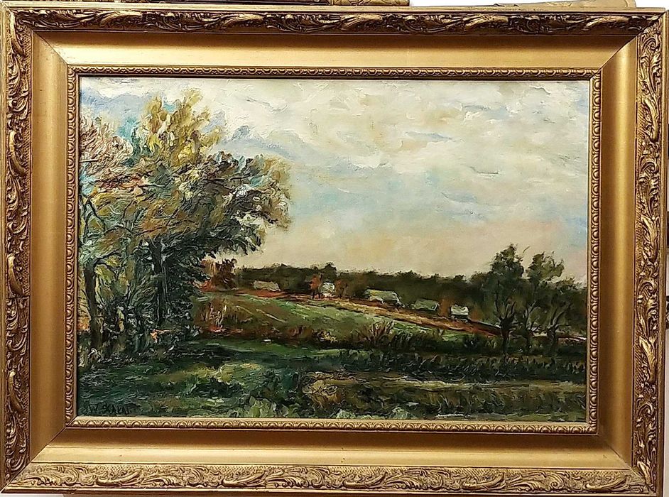 Obraz olejny na płycie w ramie 46x62 cm 1990 r.
