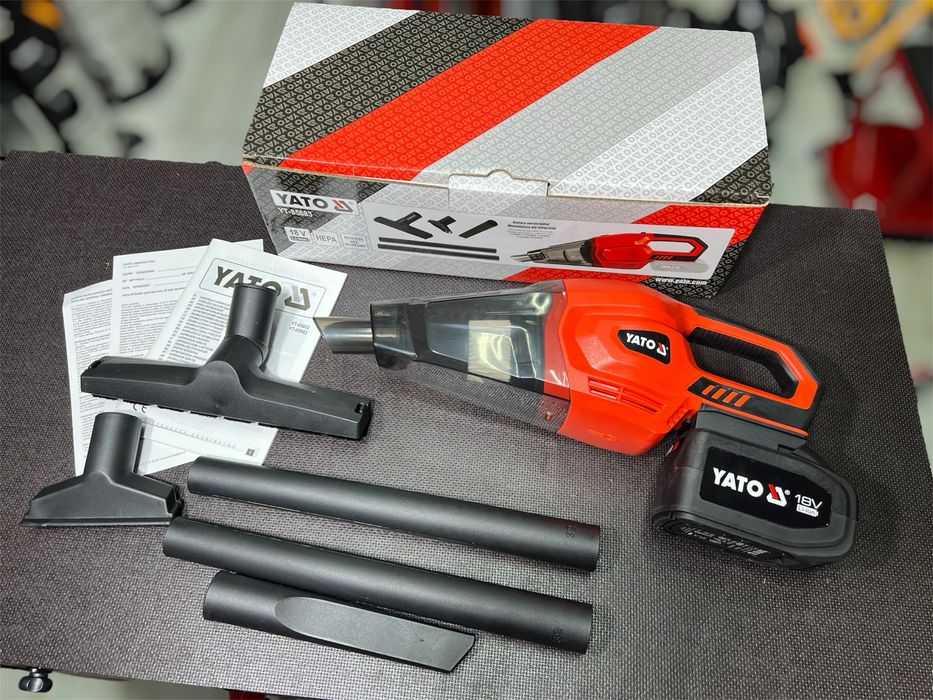 Пылесос аккумуляторный для дома и автомобиля YATO (без АКБ и ЗУ)