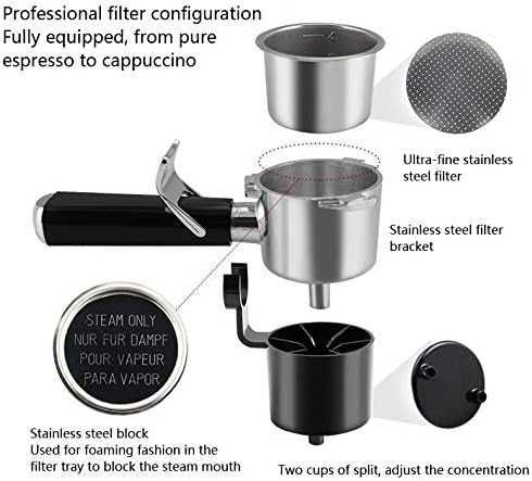 Electric Espresso & Cappuccino Maker 2-Cup 3 in 1  ( falta 1 botão)