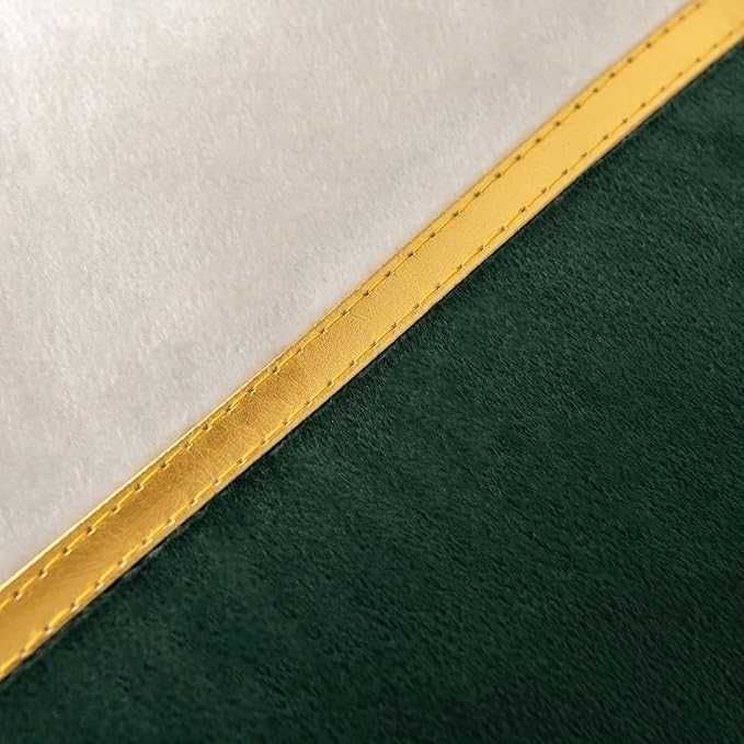 Komplet 2 zielonych poszewek świątecznych 45x45 cm aksamite, złoto