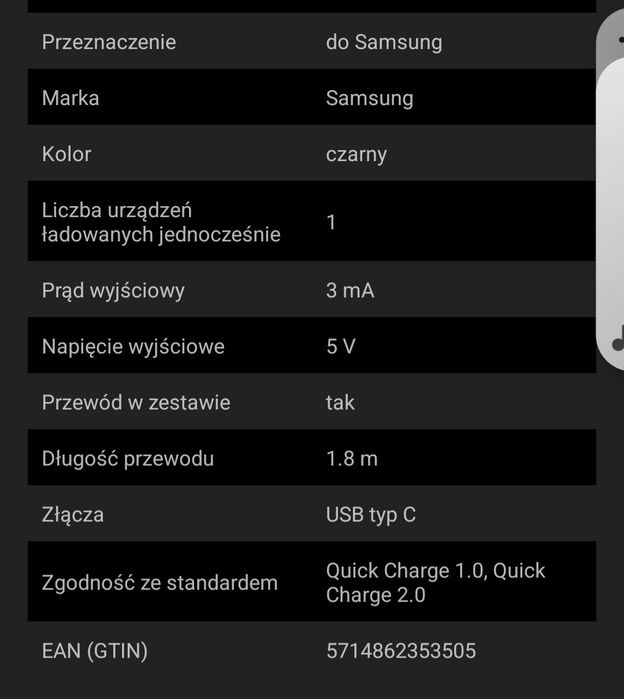 Nowa orginalna ładowarka Samsung EP-TA800 superszybka 25W