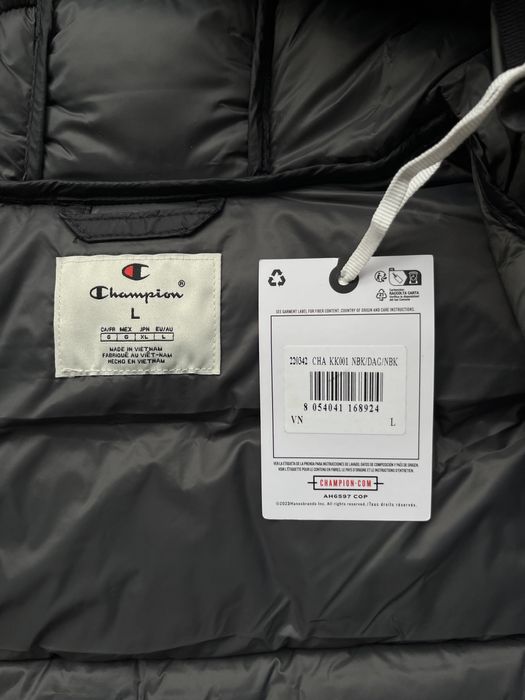 Оригінал Champion Jacket Зимова Куртка Пуховик Мужская Черная Новая