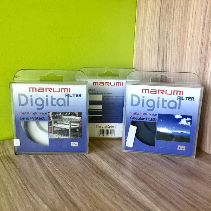 Лот фільтрів Marumi 67 mm:Lens Protect/Light Control-8/ Circular PL(D)