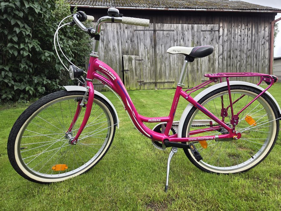 Rower dziecięcy Milano 24" Różowo-Biały
