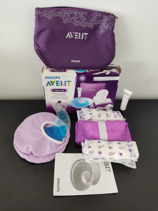 Conjunto essencial para cuidados de amamentação