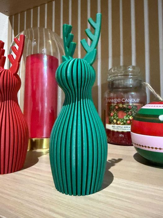 Conjunto 3 Renas de Natal 3D
