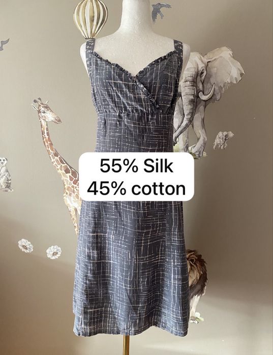 Sukienka Noa Noa jedwab bawełna boho chic skandynawska jedwabna M