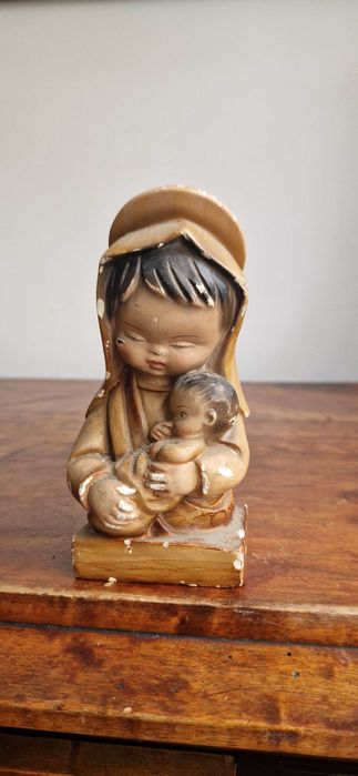 Rzeźba figura sakralna unikat Japonia MADONNA Maryja dewocjonalia