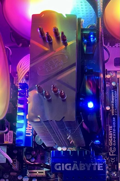 Баштовий кулер Deepcool GAMMAXX 400 Blue LED — 4 теплотрубки (130W TDP)