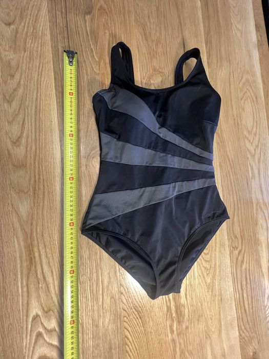 Strój kąpielowy nowy 38 jedno częściowy czarno szary