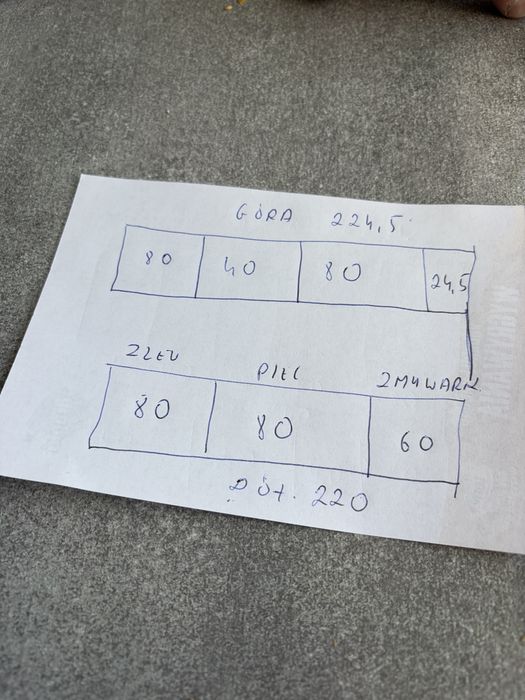 Kuchnia szara ze zlewem i  blatem 491,5m