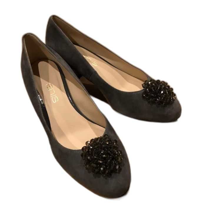 ANIS , NOWE, Czółenka buty damskie , szare , r. 38