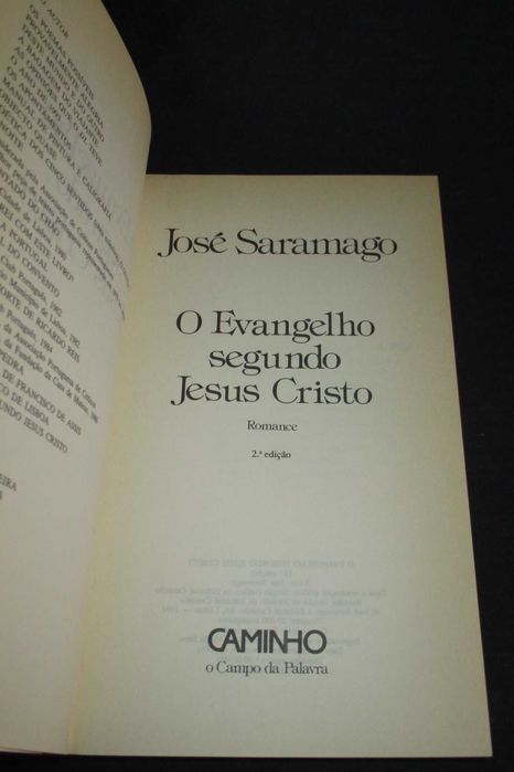 Livro O Evangelho segundo Jesus Cristo José Saramago Caminho 2ª edição