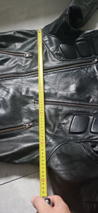 Kurtka skórzana hein gericke z grafiką silnik chopper