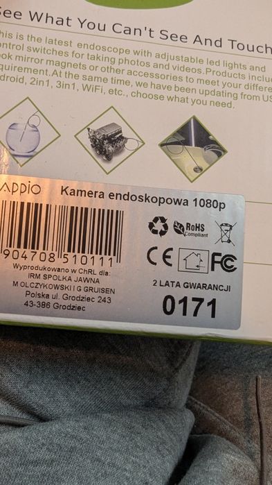 Kamera endoskopowa raz użyta