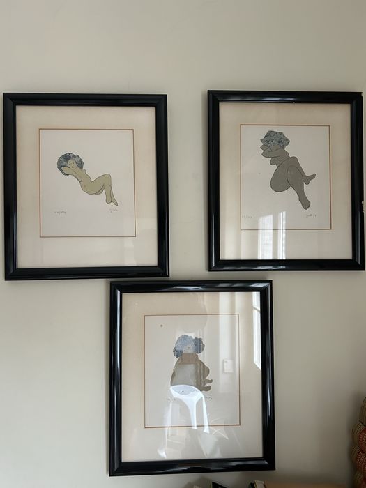 Série de 3 Gravuras – Figuras Femininas Minimalistas