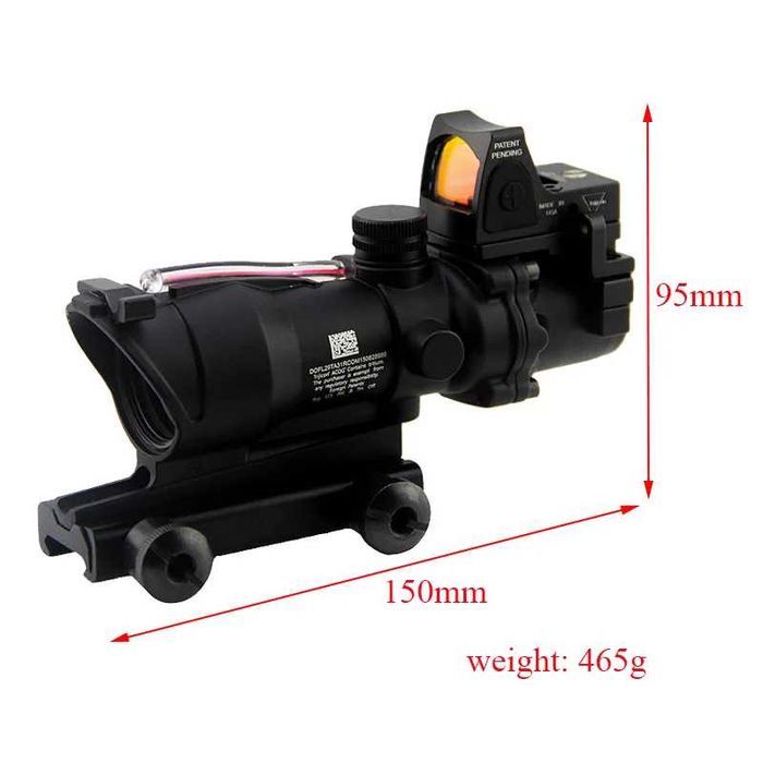 Оптический прицел TRIJICON ACOG 4x32 Red с мини коллиматором RMR USA