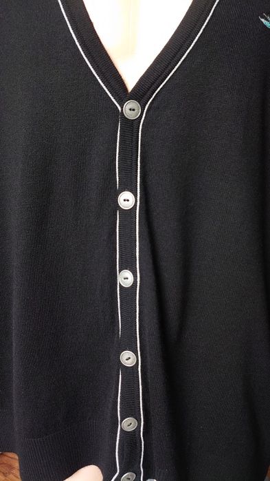 Kardigan męski XL River Island czarny cardigan sweter