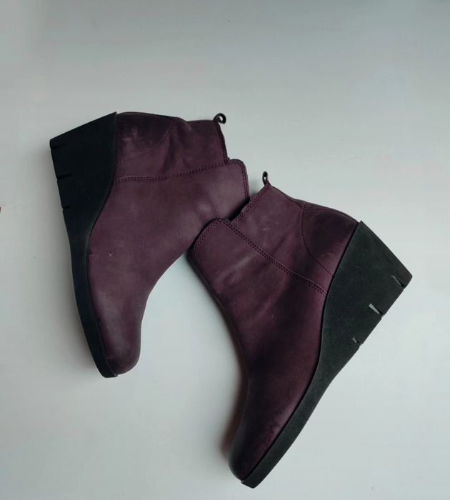 Botki na koturnie rozmiar 38 ECCO skóra naturalna