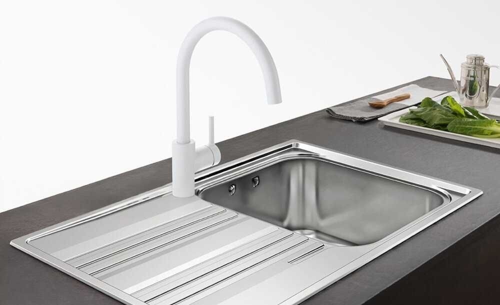 Bateria Kuchenna FRANKE Lina 115.0626.081 Biały polarny z wyciąganą