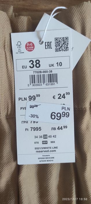 Reserved Nowe Spodnie Boyfrendy 38/40 miodowe