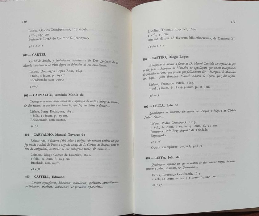 Catálogo da Biblioteca Liceu D. João II, Coimbra 1969