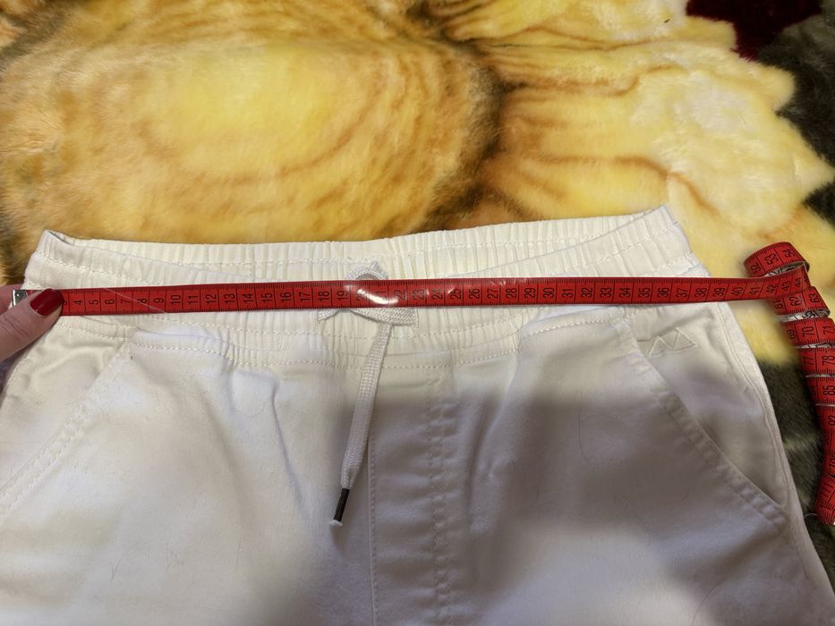 Жіночі білі котонові штани / джогери