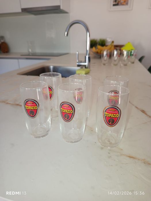 6 Copos Topázio de Coleção – Individual 5€ ou Conjunto 20€