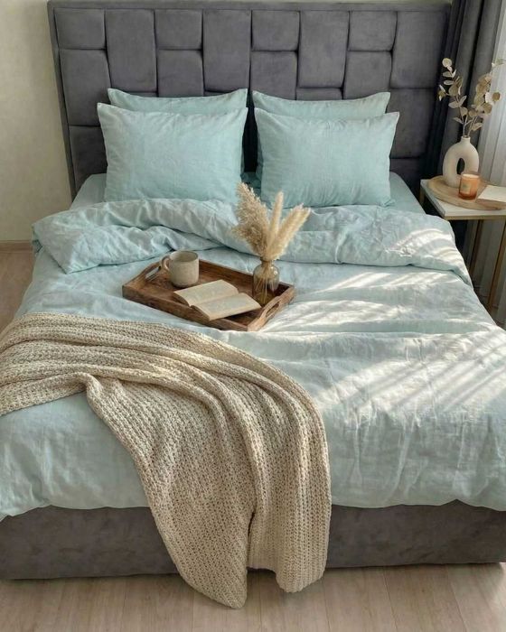 Постільна білизна Варена Бавовна. Колір М'ята, Тіффані. Власне пошиття