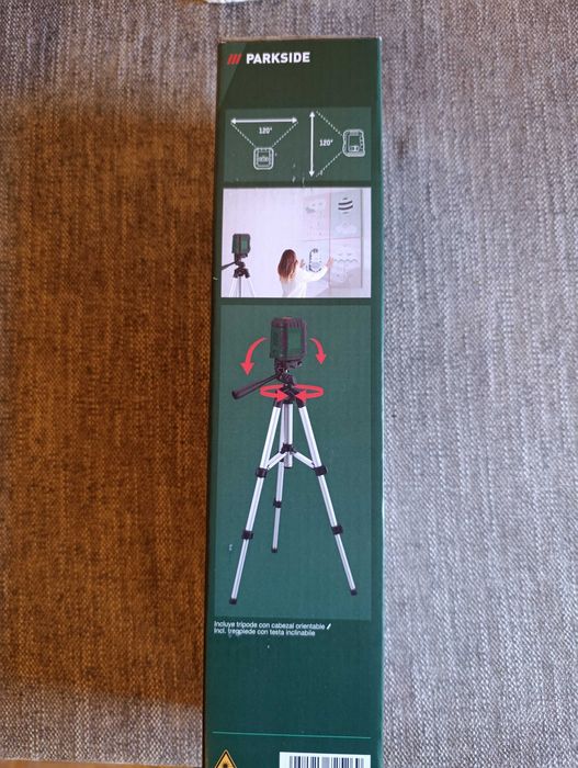 Nível laser de linha cruzada com tripé parkside Novo