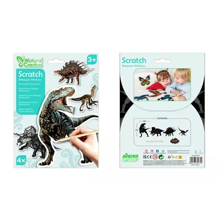 Naklejki do wydrapywania - Dinozaury. Nowy Produkt