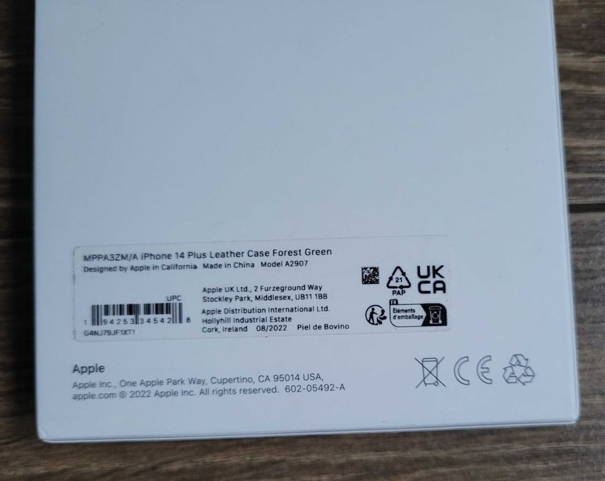 Apple etui plecki do iPhone 14 Plus z MagSafe zielone skórzane NOWE