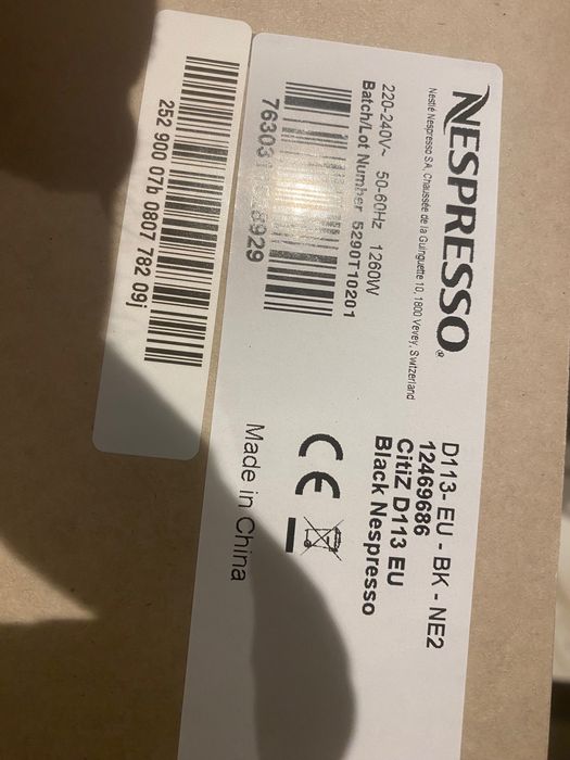 Maquina café Nespresso Citiz em preto