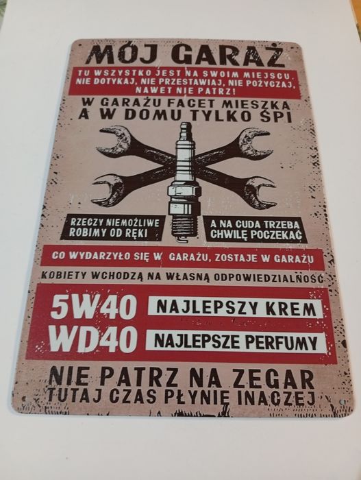 Tablica metalowa do powieszenia Polska Tyskie 30x20 cm