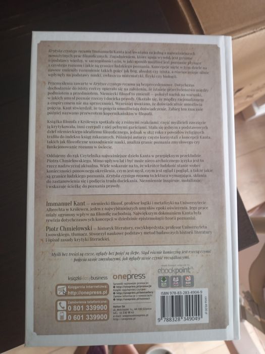 Krytyka czystego rozumu. Kant. Nowa