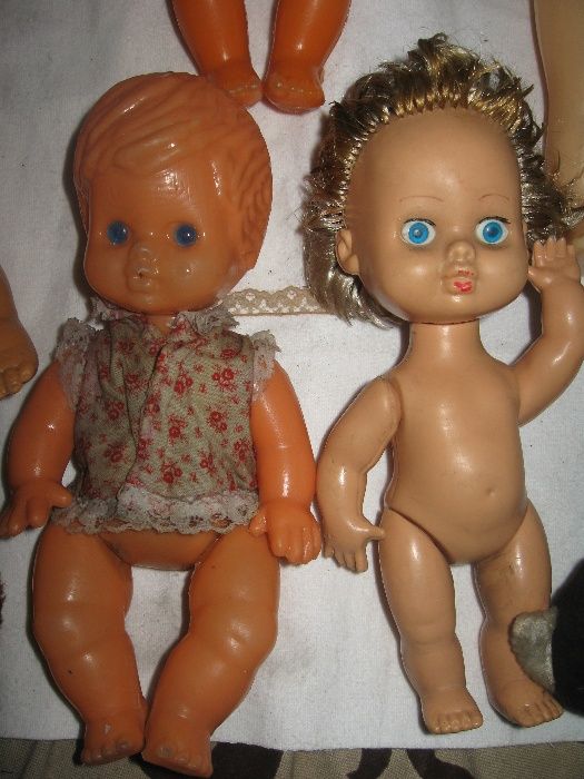 Lalka Lala Piesek Miś Plastuś Harmonijka Bąk Zabawka z PRL Polskie