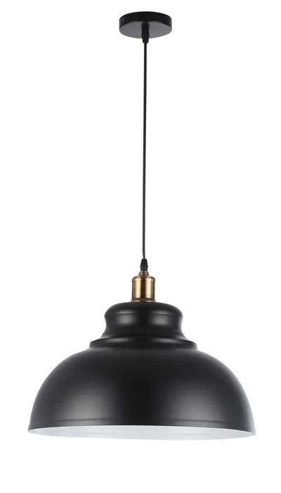 Czarna lampa sufitowa wisząca